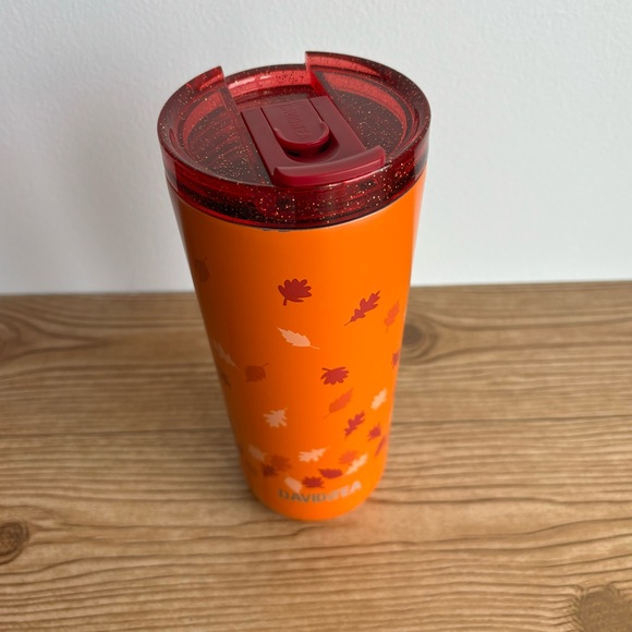 David’s Tea Rare Autumn Leave Orange Stainless Steel Favourite Tumbler - Picture 3 of 12